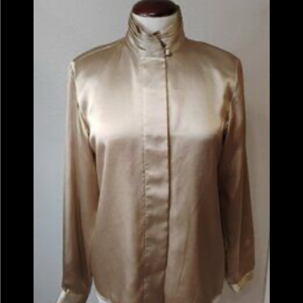TanJay Gold Satin Blouse 28